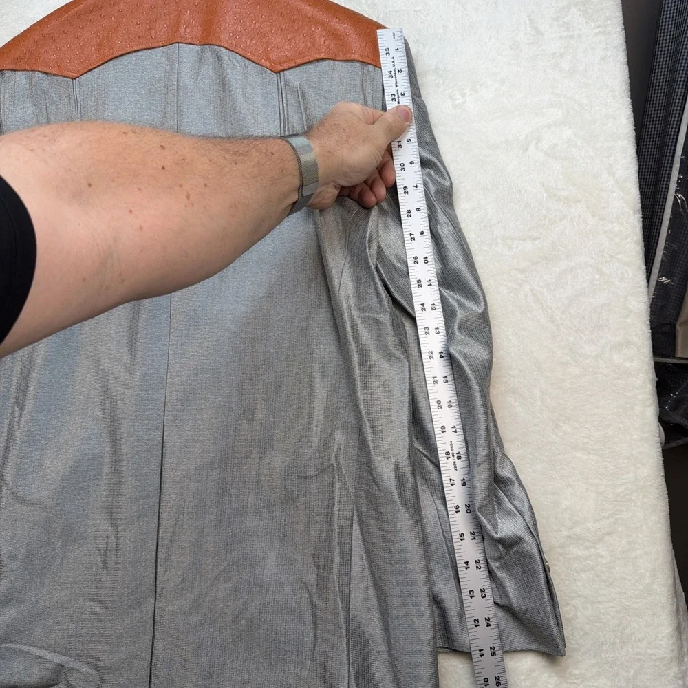 Western Rockabilly‎ Blazer Mens 46 Gray Stagewear Country Western Jacket Vintage